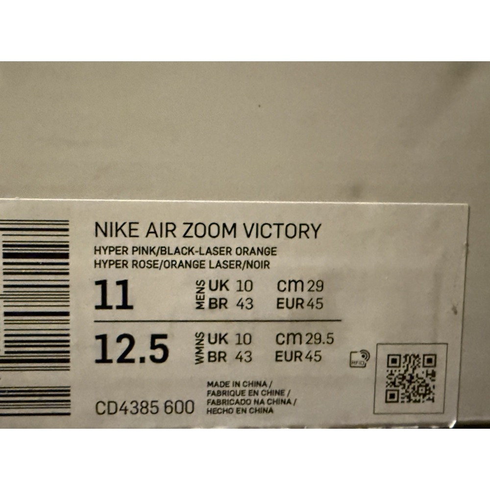 Nike Air Zoom Victory Track Cleats Spikes Pink CD4385-600 Men's Size 11 US - Picture 9 of 9
